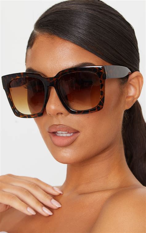 oversized tortoise sunglasses.